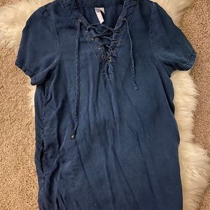 Denim fabric dress